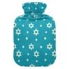 Star of David Blue hot Water Bottle with Soft Cover, 2L Water Bags for Tummy Warmer, Neck and Shoulder Pain Relief, compresas calientes para el vientre view 1