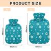 Star of David Blue hot Water Bottle with Soft Cover, 2L Water Bags for Tummy Warmer, Neck and Shoulder Pain Relief, compresas calientes para el vientre view 3