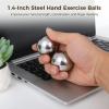 byepica 2 Pack Stainless Steel Workout Balls, 1.4 In Handheld Exercise Balls, Baoding Balls With Drawstring Carry Bag, Grip Fitness Handballs For Therapy view 3
