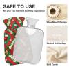 Merry Christmas Checkered Pattern Travel hot Water Bottle with Soft Cover, 2L hot Compress Bag for Period Cramps, Menstrual Cramps, Bolsa de calor para Dolor Menstrual view 4