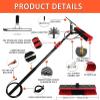 Water-Fed Brush W/Squeegee, Telescopic Window/Solar Panel Cleaning Brush Poles, Water Fed Pole Washing Kit W/20M Water Hose(10.8m/38ft&Head55cm) view 2