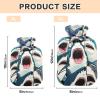 Colorful Cartoon Animal Shark Cute hot Water Bottle with Soft Cover, 2L hot Compress for Arthritis, Neck Shoulder Warmer, bolsas de agua Caliente para Dolores view 3