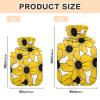 Black-Eyed Susan Simple Line Art Valentinesnes hot Bottle Water Bag with Soft Cover, 2L Warm Water Bottle for Bed for Menstrual Cramps, Neck and Shoulder Pain Relief, Bolsa de calor para Dolor view 3