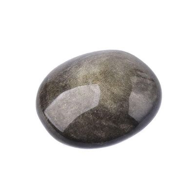 MIXIUJIEN Natural Golden Obsidian Crystal Healing Stone 1.62.0 inch Large Oval Palm Stone with Gold Sheen for Meditation and Energy Balance