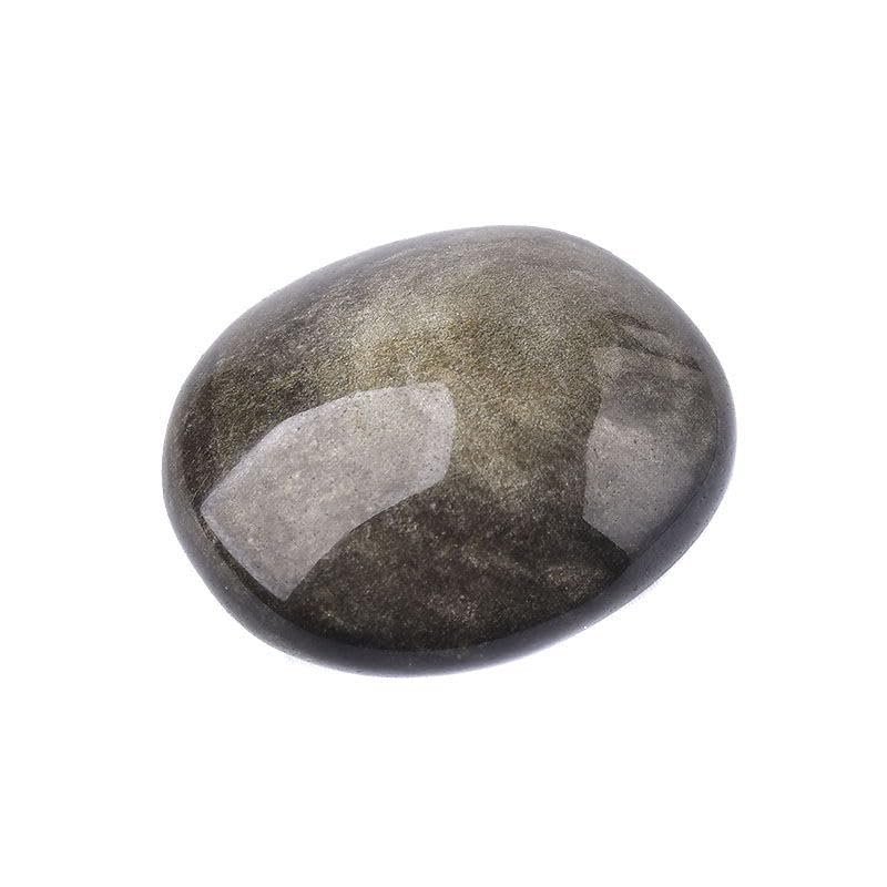 MIXIUJIEN Natural Golden Obsidian Crystal Healing Stone 1.62.0 inch Large Oval Palm Stone with Gold Sheen for Meditation and Energy Balance
