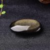 MIXIUJIEN Natural Golden Obsidian Crystal Healing Stone 1.62.0 inch Large Oval Palm Stone with Gold Sheen for Meditation and Energy Balance view 2