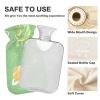 Cartoon Illustration Space Soft Green hot Water Bottle with Soft Cover, 2L Water Bottle Bag for Period Cramps, Neck and Shoulder Pain Relief, Bolsa para agua Caliente view 4