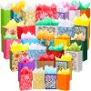 Tenceur 28 Pcs Papers Gift Bags Assorted Sizes Bulk with 56 Tissues Gift Bags Variety Size Pack with Handles for Birthday Wedding Mother Day Holiday Graduation Party Favor Supplies(Flower) view 1