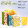 Tenceur 28 Pcs Papers Gift Bags Assorted Sizes Bulk with 56 Tissues Gift Bags Variety Size Pack with Handles for Birthday Wedding Mother Day Holiday Graduation Party Favor Supplies(Flower) view 2