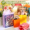 Tenceur 28 Pcs Papers Gift Bags Assorted Sizes Bulk with 56 Tissues Gift Bags Variety Size Pack with Handles for Birthday Wedding Mother Day Holiday Graduation Party Favor Supplies(Flower) view 3