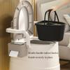 Portable Toilet Seat with Armrests and Lid, Tissue Holder, Easy to Clean, Indoor/Outdoor Use, Two Inner Barrels, No Power Connection Required view 4