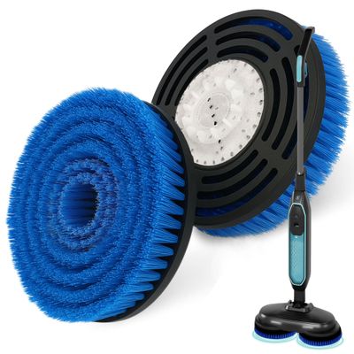 Frescares Replacement Steam Mop Pads for Pursteam ScrubMaster Steam Mop Cleaner,Steam & Scrub All-in-One Scrubbing and Sanitizing Dirt Grip Scrub Washable Pad (2blue)