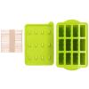 12 Grids Sile Cream y, Cream r DIY with Lid and 50 e Sile, Bar for Home, Bar, (Green +50 Ice Cream Sticks) view 1