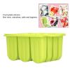 12 Grids Sile Cream y, Cream r DIY with Lid and 50 e Sile, Bar for Home, Bar, (Green +50 Ice Cream Sticks) view 3
