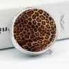 Cool Cheetah Leopard Round Metal Pill Box, 3 Compartments Portable Pill Case Mini Medication Organizer Travel Medication Holder to Hold Vitamins, Medication, Fish Oil view 4