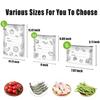 Reusable Aluminum Foil Sealable Storage Bags 15" X 15'', Heat Resistant Vacuum Zipper Pouch for Vegetable Fruit Meat, Washable Self-Sealing Freezer Bags with Label & Organize (10PCS,Large) view 2