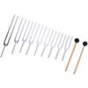 ZJchao Professional Tuning Forks Set 9 Pcs Aluminum Alloy Sensory Tuning Forks for Healing 174HZ 285 396 417 528 639 741 852 963HZ Frequencies Sound Meditation Holistic Healing view 2