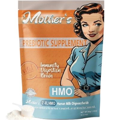 HMO Prebiotic Supplement for Adults - Mother's 2'-FL Human Milk Oligosaccharide Powder - Gut Health, Immunity & Digestion Support, 90g (45 Servings), Non-GMO