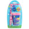 Peppa Pig Toothbrush and Cup Travel Kit for Kids - Bundle with 2 Toothbrushes, 2 Rinsing Cups, 2 Covers, Stickers, and More for Girls, Toddlers | Peppa Pig Toothbrush Set (Styles May Vary) view 4