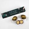 10 Pack Personalized Happy Holidays Candy Favor Box Filled With Wrapped Milk Chocolate Dubai Truffles For Christmas Gifting, Party Favors, Festive Giveaways & More view 1