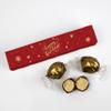 20 Pack Happy Holidays Candy Favor Box Filled With Milk Chocolate Dubai Truffles For Christmas Gifting, Party Favors, Festive Giveaways & More - Gold Snowflakes view 1