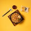 A-Sha Squiggly Noodle with Chili Crisp Drizzle and Rich Soy Sauce (24 Packs) | 11g of Protein | Premium Air Dried Never Fried Noodles view 3