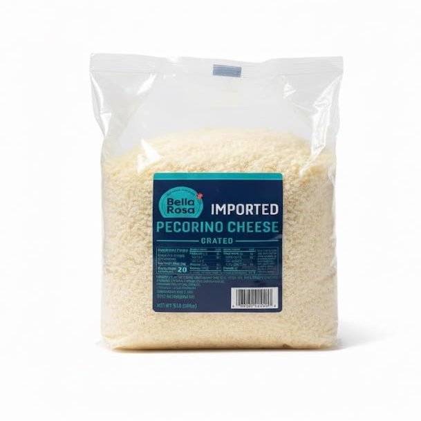 Bella Rosa Imported Grated Pecorino Romano Cheese (5 lbs)