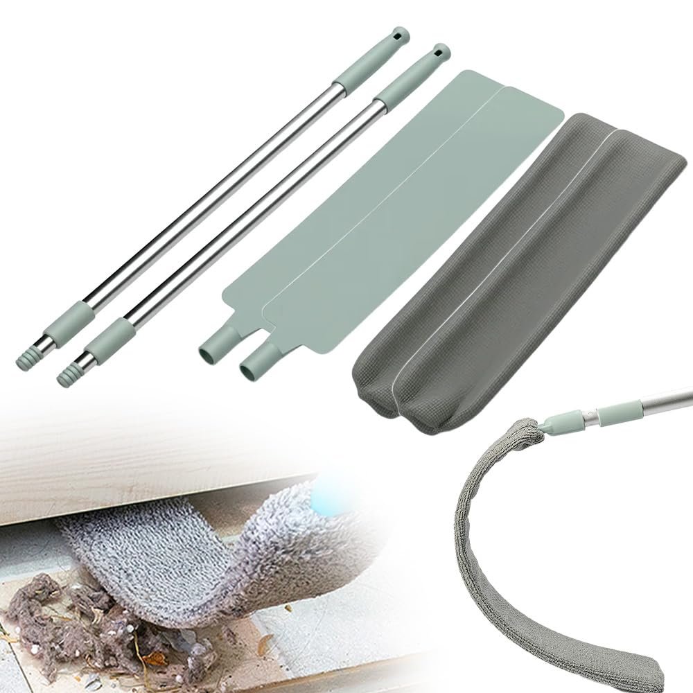 2026 New Retractable Gap Dust Cleaner, Upgraded Extendable Microfiber Duster with Bendable & Removable Head, Washable Dusting Brush for Home, Kitchen, Car & Hard-to-Reach Areas (2)