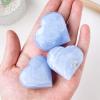 CHYIFSHIYM Natural Blue Lace Agate Heart Stone 0.981.97 Inches (2550 g) Polished Crystal Healing Heart Figurine for Energy Balance and Home Dcor view 3