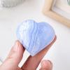 CHYIFSHIYM Natural Blue Lace Agate Heart Stone 0.981.97 Inches (2550 g) Polished Crystal Healing Heart Figurine for Energy Balance and Home Dcor view 4