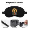Holly Mary Blessed Virgin Mary Our Lady of Guadalupe Mother of God Polyester Satin 3PCS Blackout Sleep Mask Adjustable Strap Men Women Comfortable Eyeshade Night Travel7 view 3