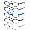 OLOMEE Round Reading Glasses for Women Men Classic Circular Readers +2.50 Stylish Lightweight Cheaters Glasses Spring Hinges 5 Pack view 2