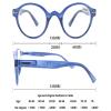 OLOMEE Round Reading Glasses for Women Men Classic Circular Readers +2.50 Stylish Lightweight Cheaters Glasses Spring Hinges 5 Pack view 3