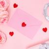Ngdhkd 500 Pack Valentines Glitter Red Heart Stickers Roll Heart Decorative Labels view 3