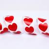 Ngdhkd 500 Pack Valentines Glitter Red Heart Stickers Roll Heart Decorative Labels view 4