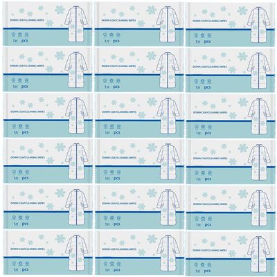 30Pack Emergency Wash-free Down Coat Cleaning Wipes; Multi-Purpose Clothes Clean Wet Wipes; Effective Stain Removal Wipes; Quick Clean Grease, Dirt, Dust from Various types Clothes,Shoe, etc