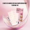 NOVO OVO Pre-cut Nail Shaped Repair Sheets Various Sizes with Slim File, Fixation & isolation layer, Bandage for Broken Nail-Surface, Recovery Protective layer for Acrylic, Easy to use 42 units view 3