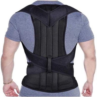 Large Size XS-5XL Full Back Support Belt Posture Corrector Men Women Scoliosis Back Brace Adjustable Posture Trainer Provides Support for Shoulder, Neck, Clavicle(Large)