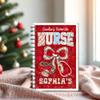 Personalized Name Merry Nurse Christmas Gift Card Hologram Book, Custom Nurse Christmas Gifts Card Holder 5"x7" DIY Holiday Money Album, Xmas Gift for Nurse Congrad 13 view 3