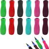 12Pcs Colorful Foam Pencil Grips, Writing Aid for Right and Left-Handed Use, Soft Slip-On Holders for Pens, Paint Brushes, Drawing and Handwriting (12) view 1
