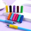 12Pcs Colorful Foam Pencil Grips, Writing Aid for Right and Left-Handed Use, Soft Slip-On Holders for Pens, Paint Brushes, Drawing and Handwriting (6) view 3