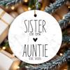 Custom Sister to Auntie Ornament, Personalized Gifts for Future Aunt, Baby Pregnancy Announcement Keepsake, Baby Reveal Gifts for Women, Aunt, Family Christmas Ornaments 2025, Christmas Decorations view 2