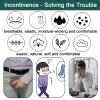 2 Pcs Incontinence Underwear for Women Washable Leak Proof High Absorbent Womens Incontinence Panties for Bladder LeakageGrey,2XL view 2