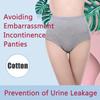 2 Pcs Incontinence Underwear for Women Washable Leak Proof High Absorbent Womens Incontinence Panties for Bladder LeakageGrey,2XL view 4