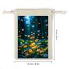 Cotton Muslin Bag 8 Pack Drawstring Gift Bags Reusable Fireflies Forest Gift Pouches for Party Favors Jewelry Spice Sachet Birthday Party Bridal Shower Wedding Home Storage 5 X 7 Inch view 2