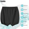 Codida Adult Leakproof Plastic Pants Diaper Cover, Washable Incontinence Underwear, Reusable Briefs for Men and Women (Black-S) view 3