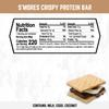 Battle Bars Crispy Protein Bar, 17g Protein per serving - Gluten Free, No Artificial Flavors or Colors - Veteran Founded - S'Mores (60g) 12 Count view 4