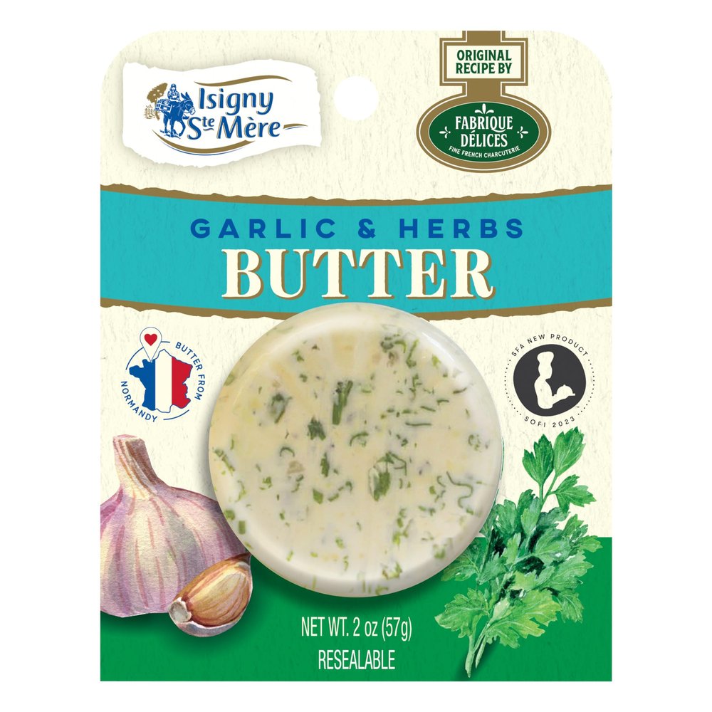 Isigny Sainte-Mre Garlic & Herb Butter, 12 Packs of 2 oz Medallions, French, Grass-Fed, Gourmet