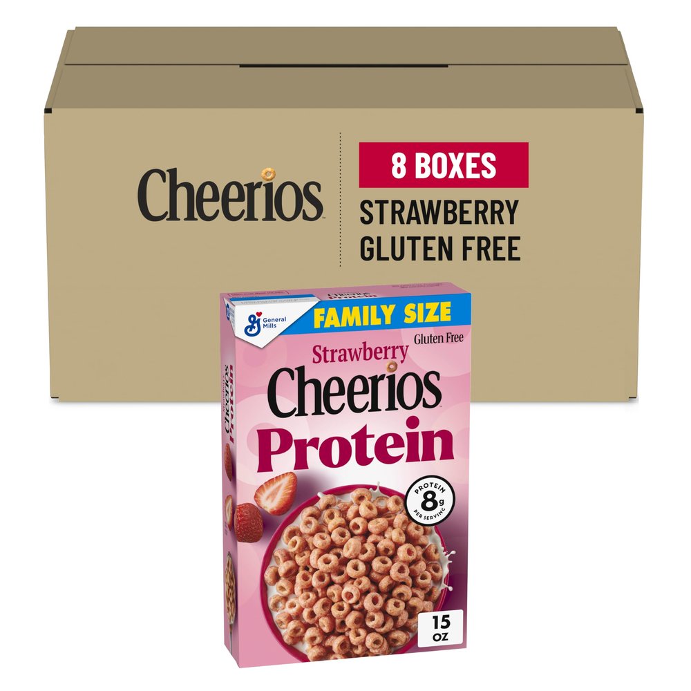 Cheerios Protein Strawberry, 15 oz (Pack of 8)