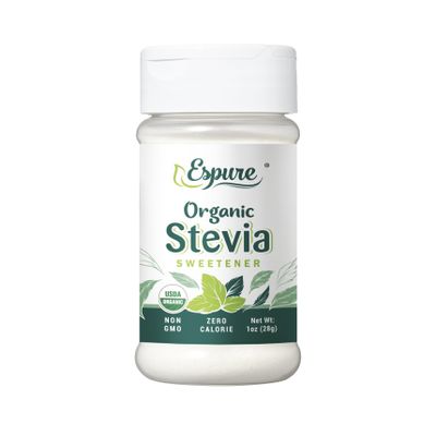 Espure Organic Stevia Sweetener, Zero Calorie, Non-GMO, USDA Organic, Vegan, 1oz